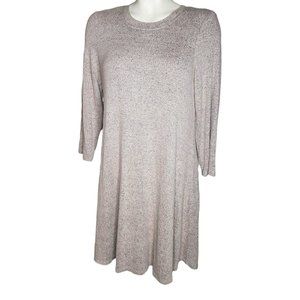 Fortune & Ivy Women's Long Sleeve Brushed Hacci Knit Dress Beige SUPER SOFT Knit